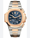 PATEK PHILIPPE NAUTILUS 2-TONE BLUE DIAL BRACELET