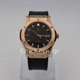HUBLOT CLASSIC FUSION KING WATCH - 42 MM - BLACK DIAL - RUBBER AND LEATHER STRAP