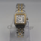 Cartier Panthère 2 Row 18k Gold Steel Date Roman Dial with