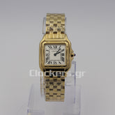CARTIER PANTHÈRE 18K GOLD DATE ROMAN DIAL WITH