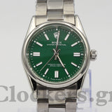 OYSTER PERPETUAL 36 REFERENCE 124300 GREEN DIAL 2AA
