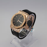 HUBLOT CLASSIC FUSION KING WATCH - 42 MM - BLACK DIAL - RUBBER AND LEATHER STRAP