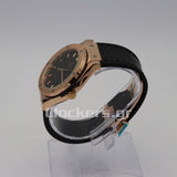 HUBLOT CLASSIC FUSION KING WATCH - 42 MM - BLACK DIAL - RUBBER AND LEATHER STRAP