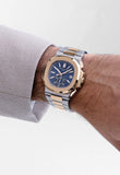 PATEK PHILIPPE NAUTILUS 2-TONE BLUE DIAL BRACELET