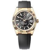 SKY-DWELLER BLACK DIAL AUTOMATIC MEN'S RUBBER