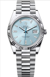 DAY-DATE 36 MM SS SKY BLUE DIAL DIAMONDS MARKERS