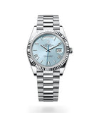 DAY-DATE II 40MM PLATINUM BLUE DIAL ROMAN MARKERS