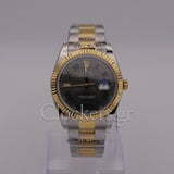 DATEJUST 36 MM 2-TONE FLUTED GRAY ROMAN