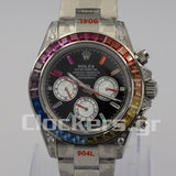 C0SMOGRAPH DAYT0NA BLACK DIAL SILVER RAINBOW 40MM
