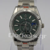 SKY-DWELLER SS GREEN DIAL STICK MARKERS