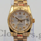 DATEJUST 31MM YELLOW GOLD OYSTER DIAMONDS MARKERS