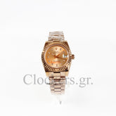 DATEJUST 31MM GOLD OYSTER ROSE GOLD DIAL DIAMONDS MARKERS