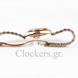 DATEJUST 31MM ROSE GOLD OYSTER BROWN DIAL RHOMAN MARKERS