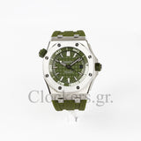 AUDEMARS PIGUET ROYAL OAK OFFSHORE DIVER 15710ST.OO.A052CA.01 KHAKI INDEX STAINLESS STEEL RUBBER CLONE