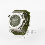 AUDEMARS PIGUET ROYAL OAK OFFSHORE DIVER 15710ST.OO.A052CA.01 KHAKI INDEX STAINLESS STEEL RUBBER CLONE