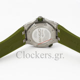 AUDEMARS PIGUET ROYAL OAK OFFSHORE DIVER 15710ST.OO.A052CA.01 KHAKI INDEX STAINLESS STEEL RUBBER CLONE