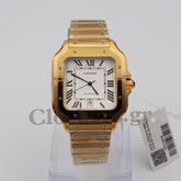 SANT0S DE CARTIER WATCH LARGE MODEL, AUTOMATIC, GOLD, INTERCHANGEABLE