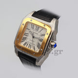 SANT0S DE CARTIER AUTOMATIC, YELLOW GOLD AND STEEL, TWO
