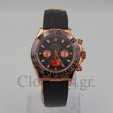 COSMOGRAPH DAYTONA ROSE RUBBER STRAP CERAMIC BEZEL 40MM