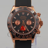 COSMOGRAPH DAYTONA ROSE RUBBER STRAP CERAMIC BEZEL 40MM