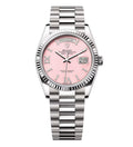 Rolex Day-Date 36 36mm Day Date 12834 White Gold with Diamond Bezel Pink Opal Dial