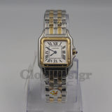 Cartier Panthère 2 Row 18k Gold Steel  Date Roman Dial with