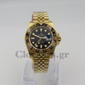 ROLEX GMT-MASTER II YELLOW GOLD BLACK DIAL CERAMIC BEZEL 40MM