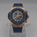 Hublot Big Bang Unico  Rose Gold - Blue Skeleton Dial - Rubber Strap
