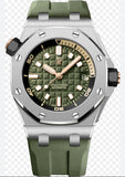 AUDEMARS PIGUET ROYAL OAK OFFSHORE DIVER 15710ST.OO.A052CA.01 KHAKI INDEX STAINLESS STEEL RUBBER  CLONE