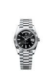 DAY-DATE II 40MM  BEZEL DARK RODHIUM DIAL LINE MOTIF STICK MARKERS