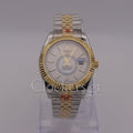 SKY-DWELLER 2-TONE WHITE GOLD DIAL STICK MARKERS JUBILEE