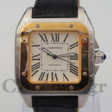SANT0S DE CARTIER  AUTOMATIC, YELLOW GOLD AND STEEL, TWO