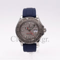 YACHT-MASTER PLATINUM DIAL OYSTER 16622 42MM RUBBER STRAP BLACK