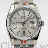 DATEJUST 41MM SS SILVER JUBILEE SIVER DIAL STCIKS MARKERS