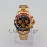 C0SMOGRAPH DAYT0NA BLACK DIAL  GOLD RAINBOW 40MM
