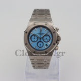 AUDEMARS PIGUET ROYAL OAK CHRONOGRAPH WHITE GOLD ICE BLUE